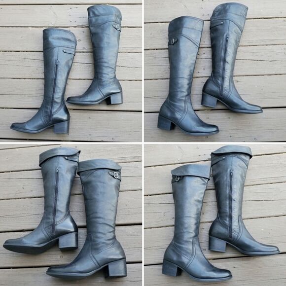 Matisse Sagebrush Black Leather Over The Knee OTK Tall Riding Equestrian Boots 8 - Picture 3 of 8